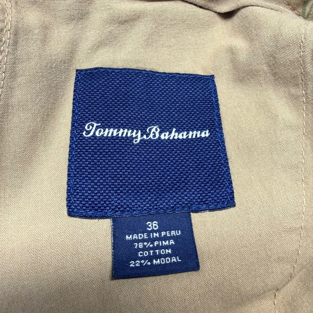 Tommy Bahama Island Chino Shorts Mens 36 NWT Khaki Pima Cotton Modal - Picture 2 of 10